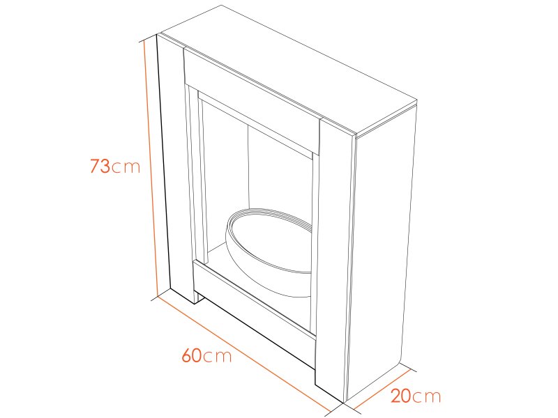 Adam Monet Fireplace Suite in Grey with Electric Fire, 23 Inch