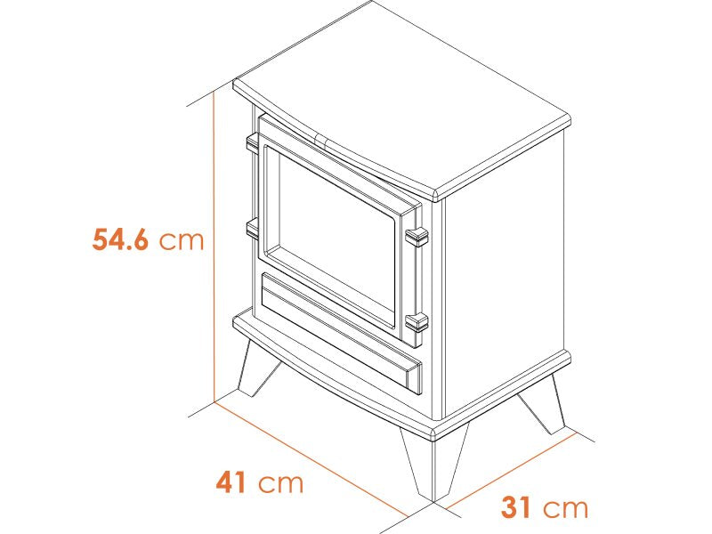 Adam Hudson Electric Stove in Black