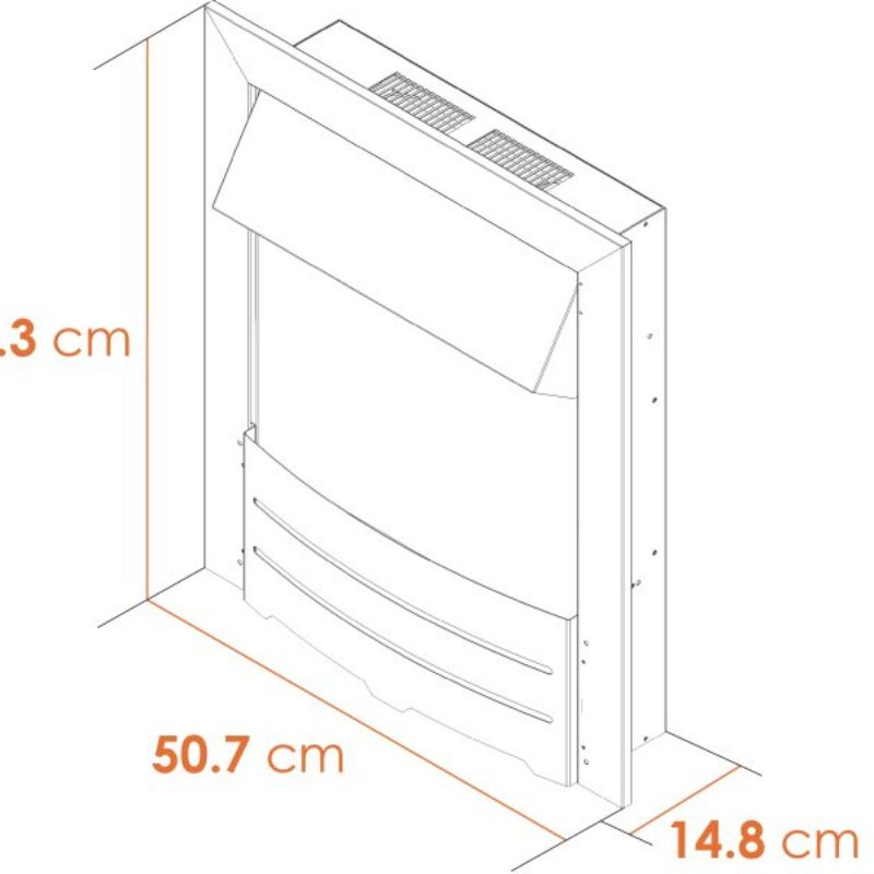 Adam Colorado Electric Inset Fire in Brushed Steel