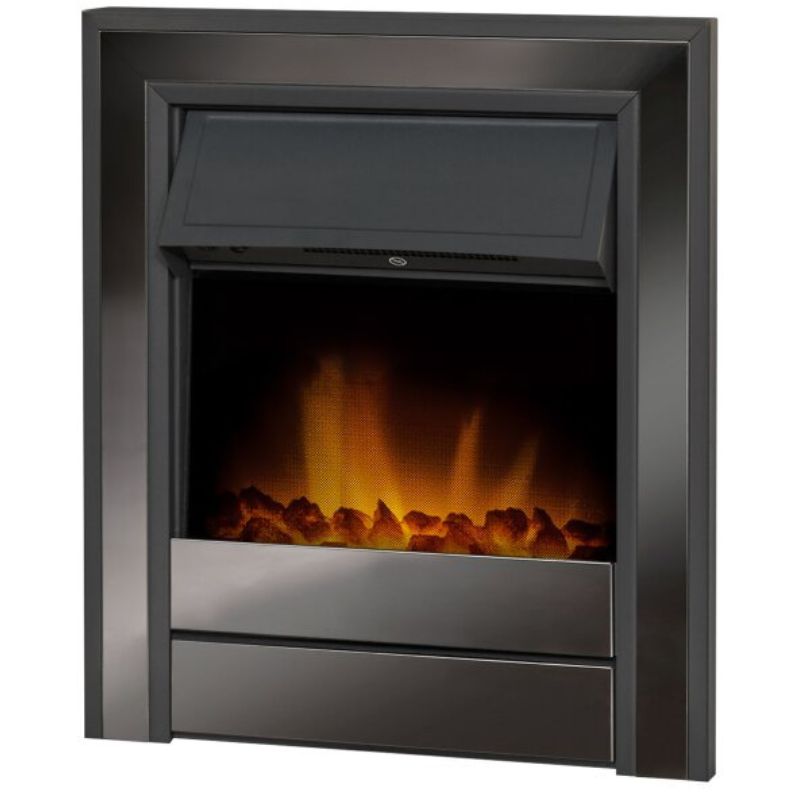 Acantha Argo Electric Fire in Black Nickel with Remote Control