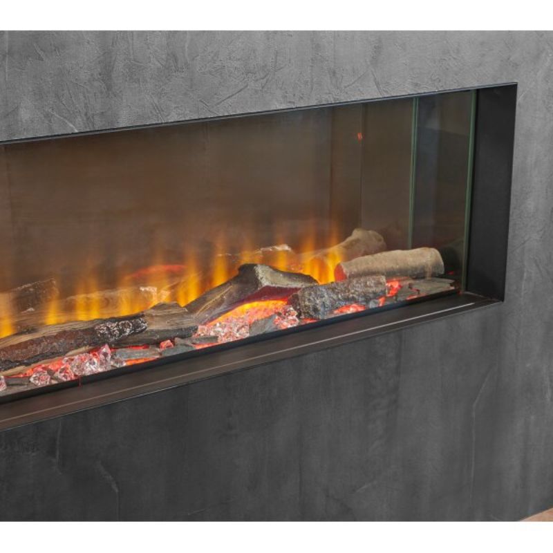 Acantha Nexus Pre-Built Slate Venetian Plaster Effect Fully Inset Media Wall with TV Recess
