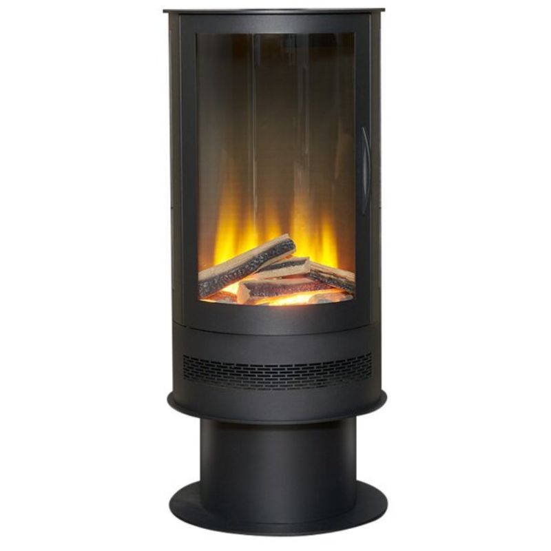 Acantha Orbit Cylinder Electric Stove with Remote in Charcoal Grey