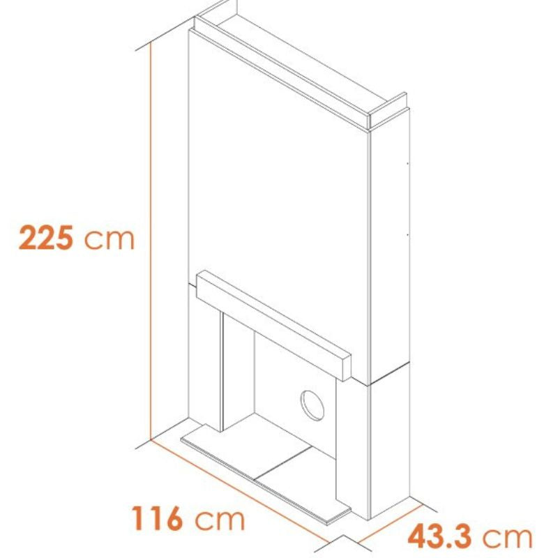 Acantha Pre-Built Stove Media Wall 1 with Aviemore Electric Stove in Black