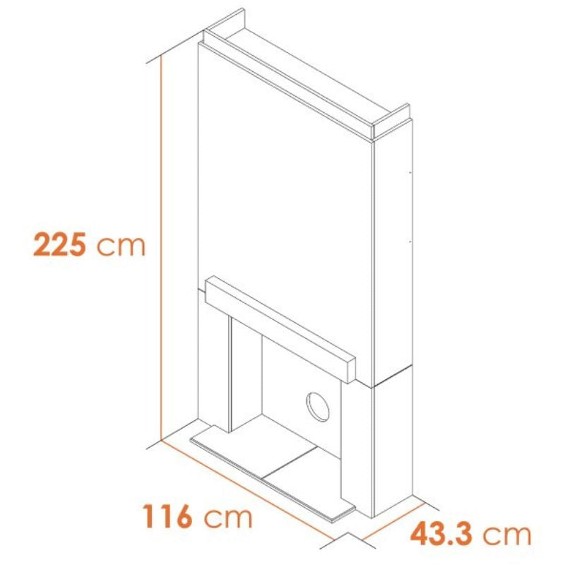 Acantha Pre-Built Stove Media Wall 1 with Aviemore Electric Stove in White