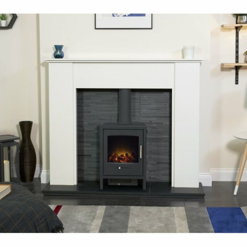 Adam Bergen Electric Stove in Charcoal Grey