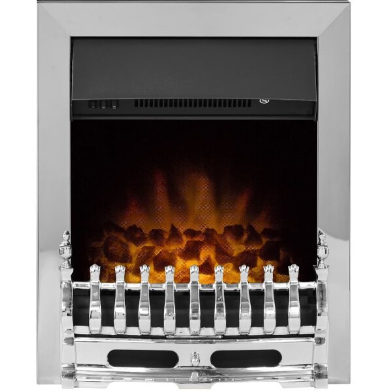 Adam Blenheim Electric Fire in Chrome