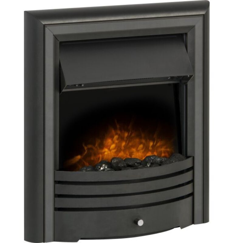 Adam Cambridge Coal Electric Fire in Black angle