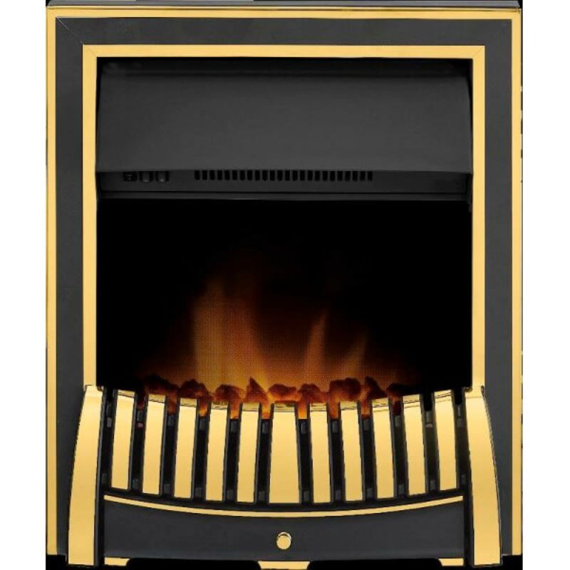 Adam Elan Electric Fire in Brass