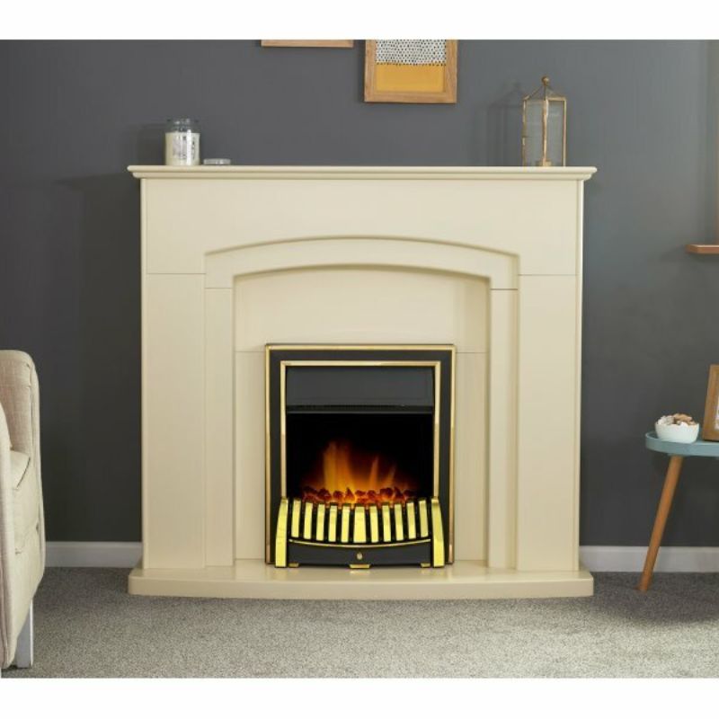 Adam Elan Electric Fire in Brass