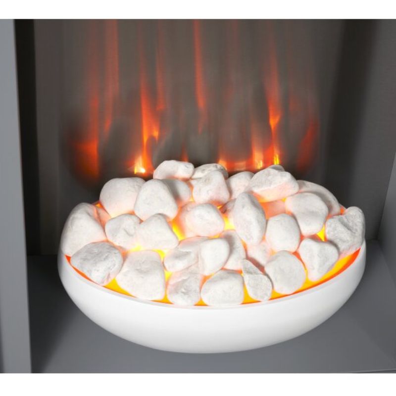 Adam Monet Fireplace Suite in Grey with Electric Fire, 23 Inch