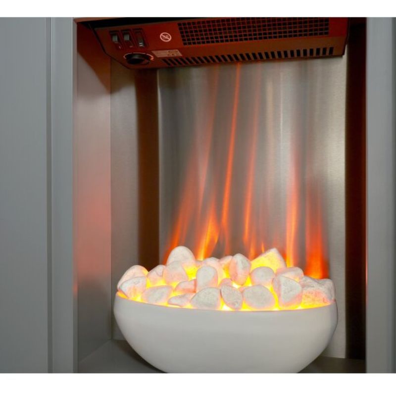 Adam Monet Fireplace Suite in Grey with Electric Fire, 23 Inch