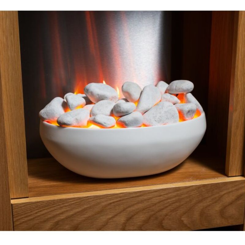 Adam Monet Fireplace Suite in Oak with Electric Fire, 23 Inch