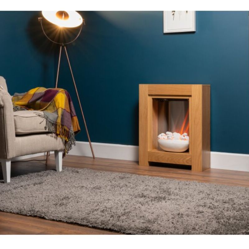 Adam Monet Fireplace Suite in Oak with Electric Fire, 23 Inch