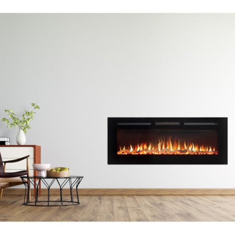Adam Orlando Inset / Wall Mounted Electric Fire, 50 Inch