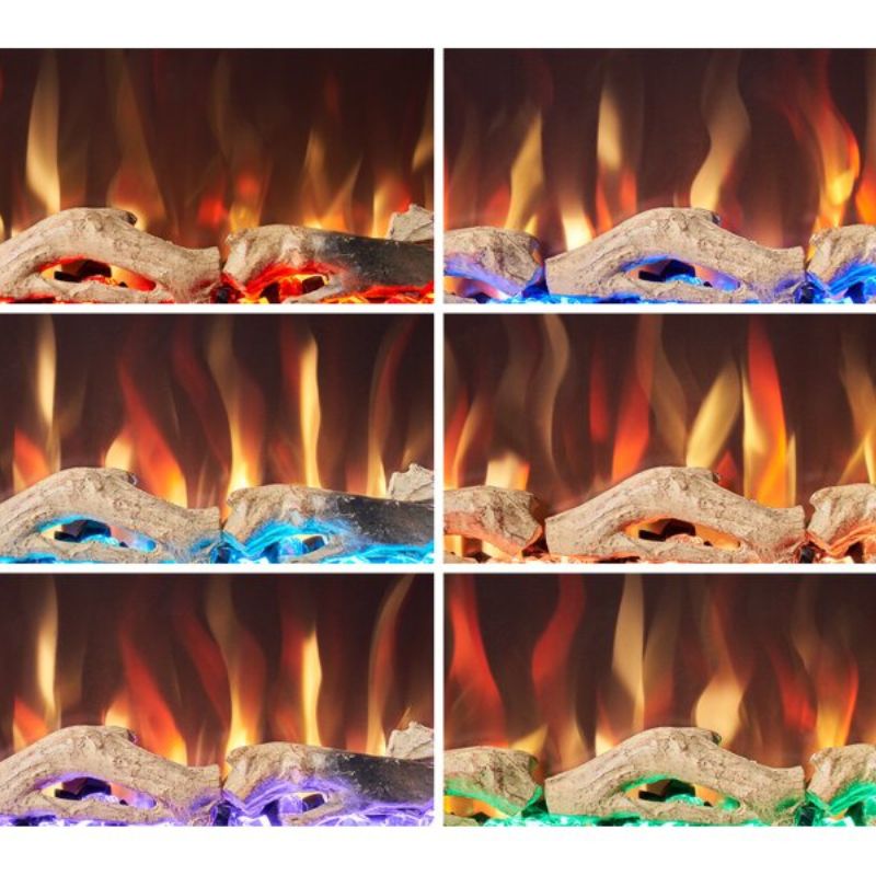 Adam Orlando Inset / Wall Mounted Electric Fire, 50 Inch
