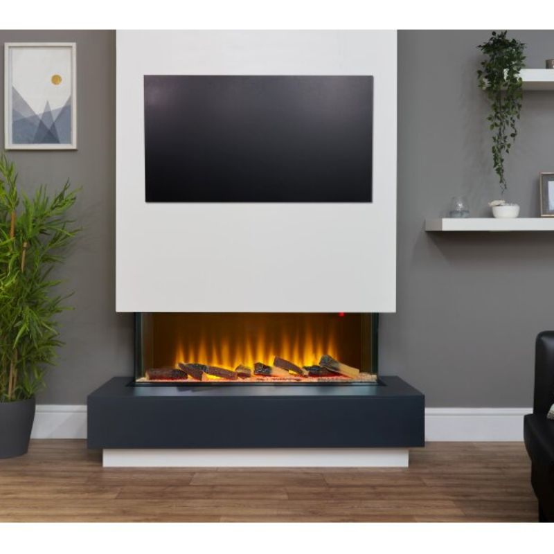 Adam Sahara Panoramic Media Wall Electric Fire 42 Inch