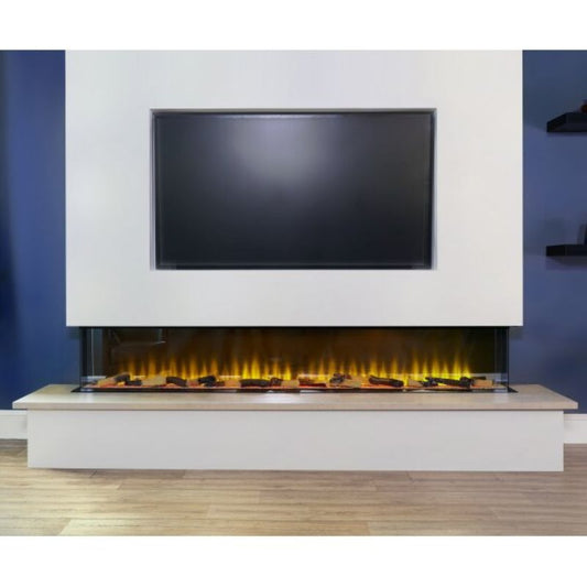 Adam Sahara Panoramic Media Wall Electric Fire 81 Inch