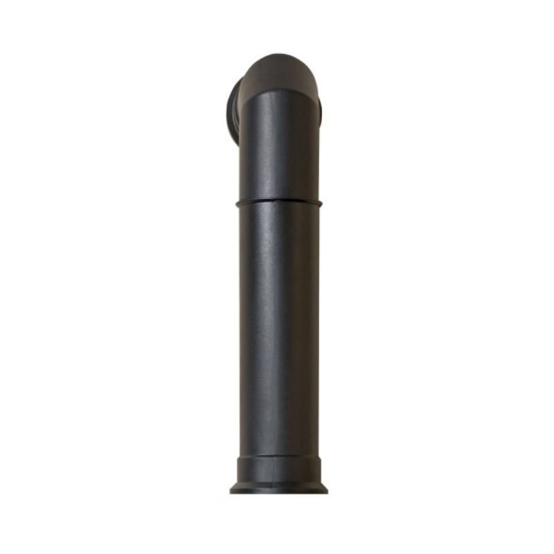 Adam Tall Angled Decorative Electric Stove Pipe in Black