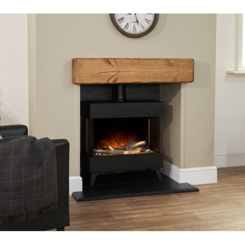 Adam Viera Electric Stove with Remote Control in Black