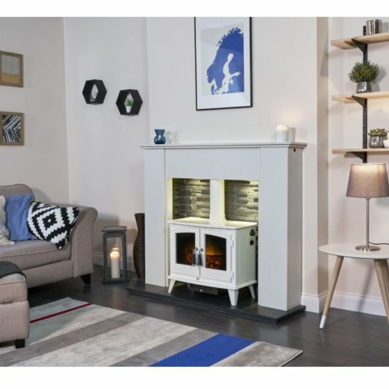 Adam Woodhouse Electric Stove in Pure White