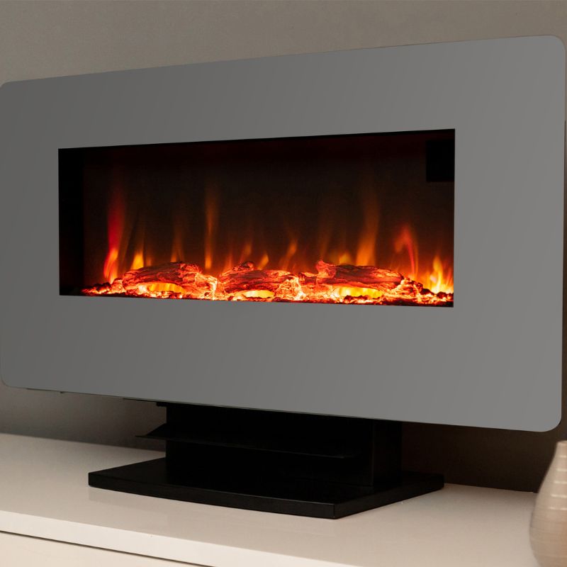 Ekofires 1120 LED Wall Mounted Electric Fire Grey
