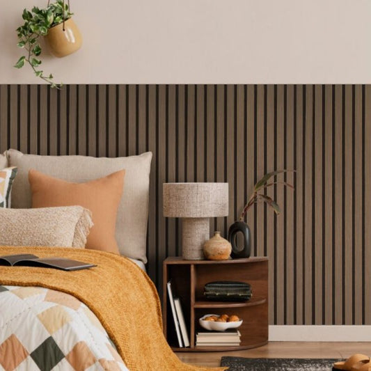 Fuse Acoustic Wooden Wall Panel in Smoked Oak, 1.2m x 0.6m