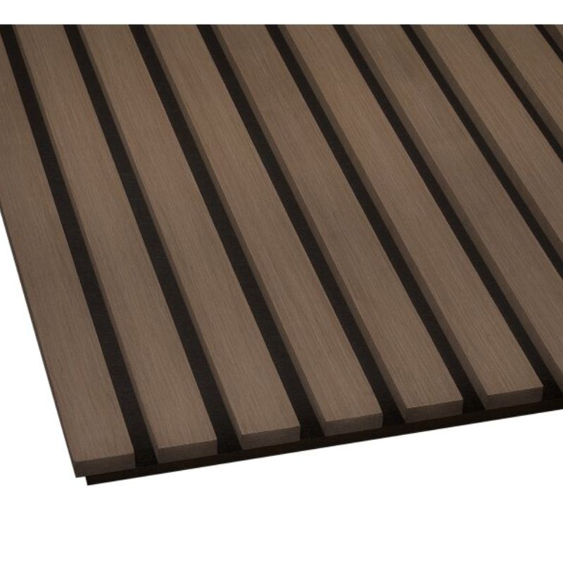 Fuse Acoustic Wooden Wall Panel in Smoked Oak, 1.2m x 0.6m