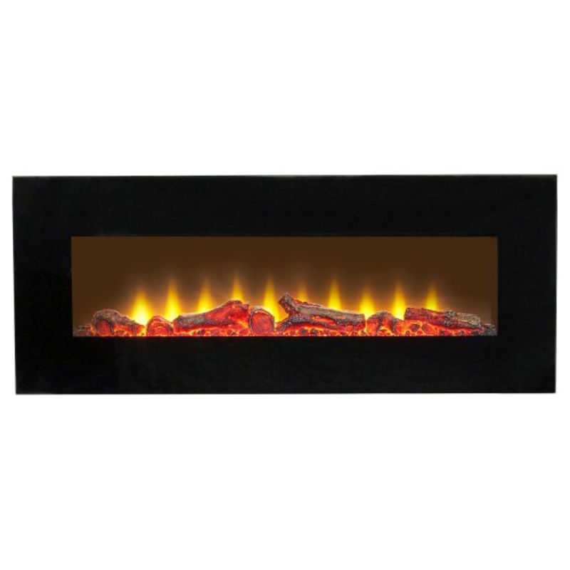 Sureflame WM-9331 Electric Wall Mounted Fire with Remote in Black 42 Inch