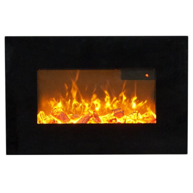 Sureflame WM-9334 Electric Wall Mounted Fire with Remote in Black, 26 Inch