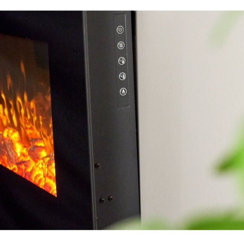 Sureflame WM-9334 Electric Wall Mounted Fire with Remote in Black, 26 Inch