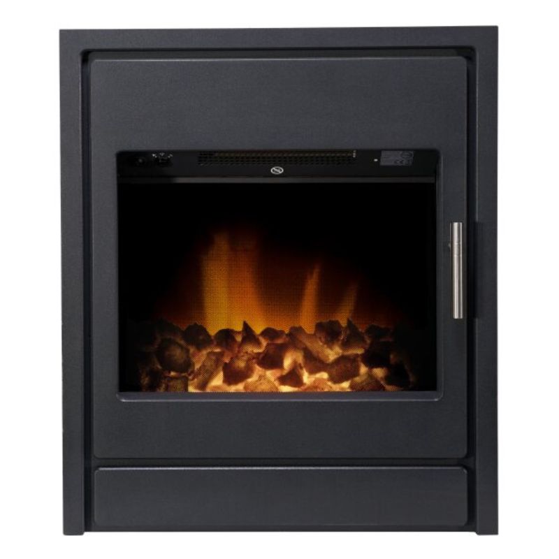 Acantha Alta Electric Inset Stove in Black with Remote Control