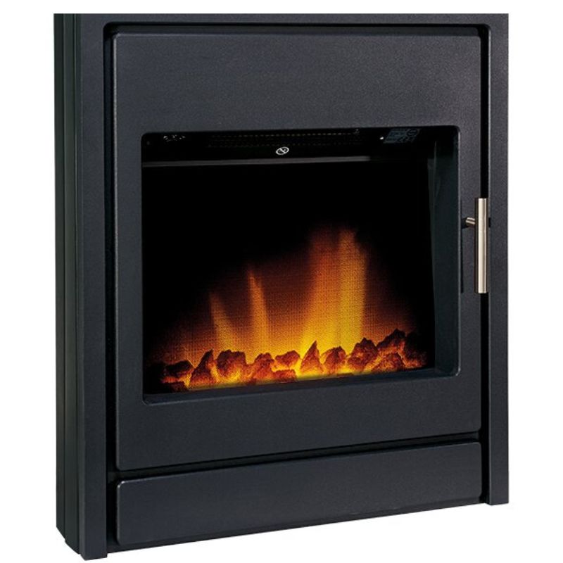 Acantha Alta Electric Inset Stove in Black with Remote Control ...