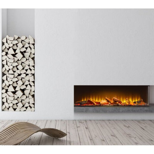 Acantha Aspire 100 Corner View Media Wall Electric Fire