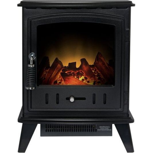 Adam Aviemore Electric Stove in Textured Black