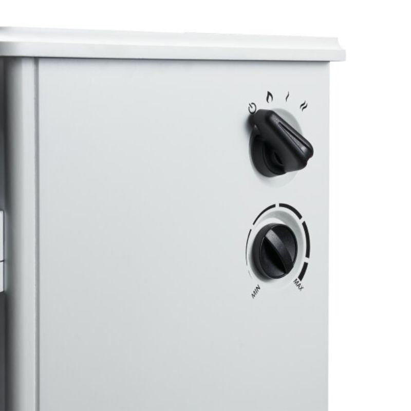 Adam Aviemore Electric Stove in White Enamel