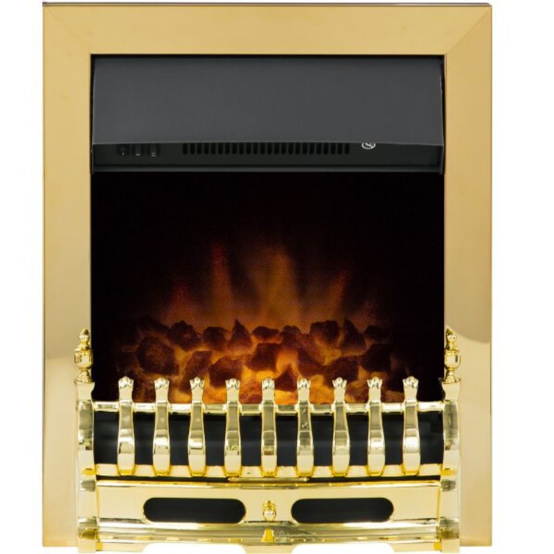 Adam Blenheim Electric Inset Fire in Brass