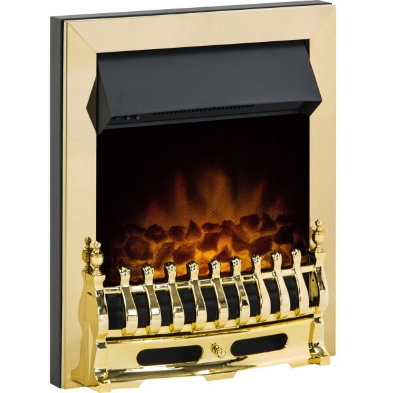 Adam Blenheim Electric Inset Fire in Brass