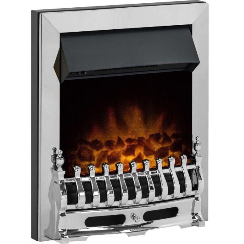 Adam Blenheim Electric Fire in Chrome