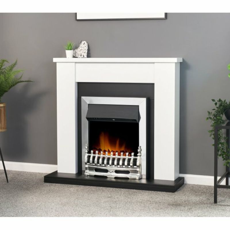 Adam Blenheim Electric Fire in Chrome