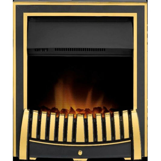 Adam Elan Electric Fire in Brass