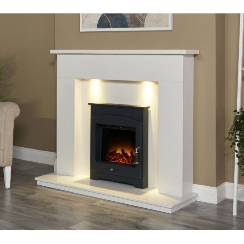 Adam Holston Electric Inset Stove in Black with Remote Control