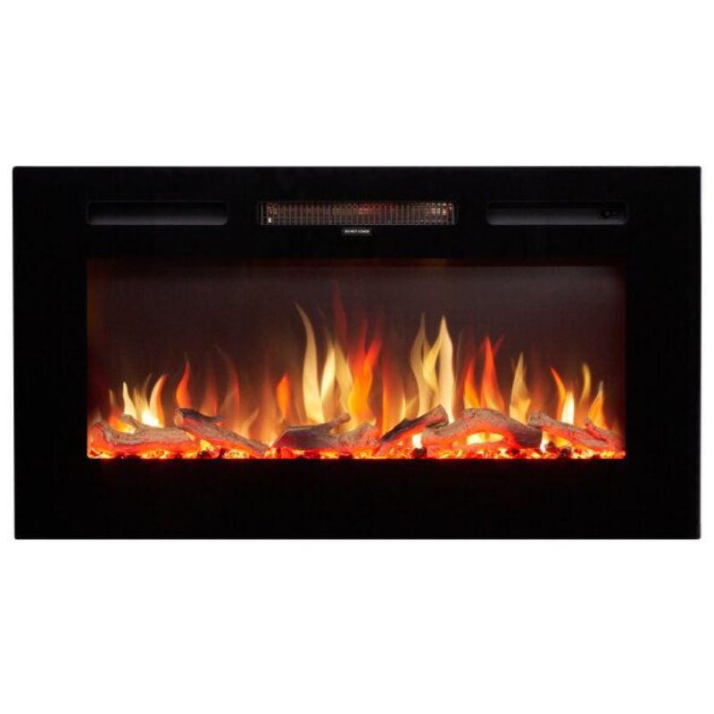 Adam Orlando Inset /Wall Mounted Electric Fire, 36 Inch