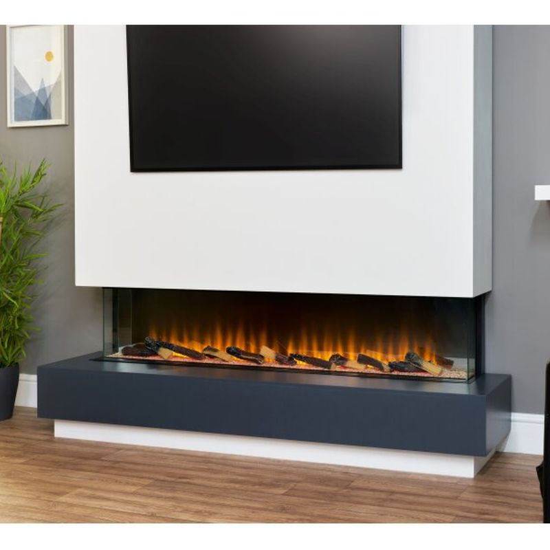 Adam Sahara Panoramic Media Wall Electric Fire 61 Inch