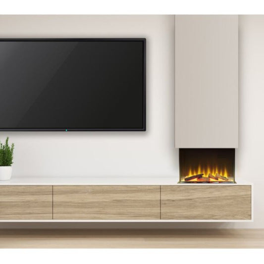 Adam Sahara Panoramic Media Wall Electric Fire, 22 Inch