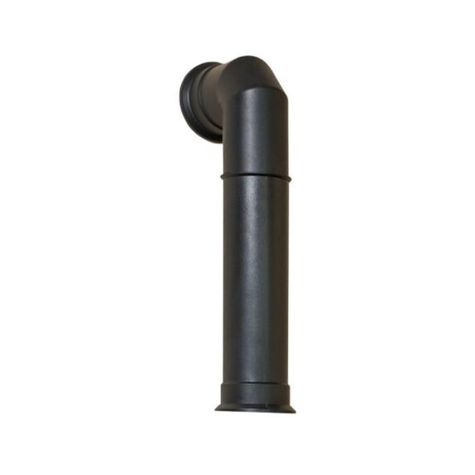 Adam Tall Angled Decorative Electric Stove Pipe in Black