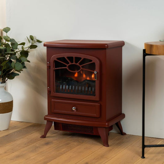 Ekofires 1410 Electric Stove burgundy