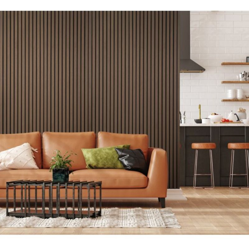 Fuse Acoustic Wooden Wall Panel in Smoked Oak, 2.4m x 0.6m